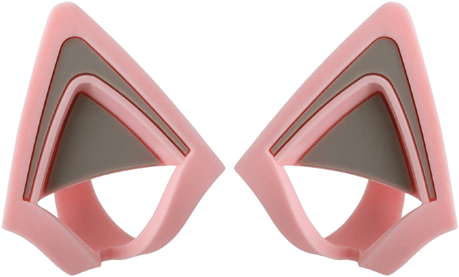 detachable pink kitty ears for headsets washable