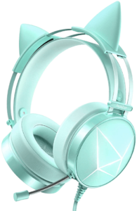 peohzarr green cat ear gaming headphones review